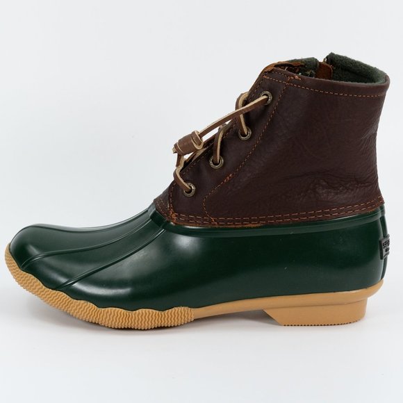 Sperry Women's Saltwater Duck Boot 'Tan Green' STS90998F Rain Boots size 6 - 11 - Picture 4 of 14